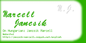 marcell jancsik business card
